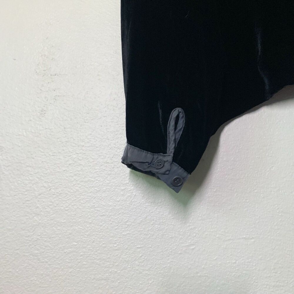 CP Shades Black Velvet Tunic Top XL V-Neck Long Sleeve V-Neck Blouse - Picture 6 of 6